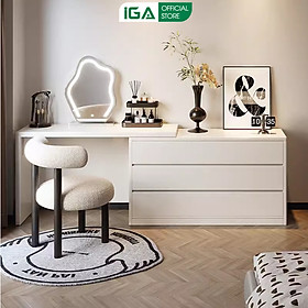 Mua Bàn trang điểm đẹp xoay thông minh có tủ 3 ngăn kéo gỗ mdf phủ melamin chống xước thương hiệu IGA - GP325