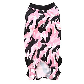 Pet Dog / Cat Recovery Suit Surgery Wound Protective Clothes Pink XS