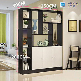 Kệ Gỗ Đa Năng Ngăn Phòng Cải Thiện Phong Thủy Cho Phòng Khách SIB DECOR KG14