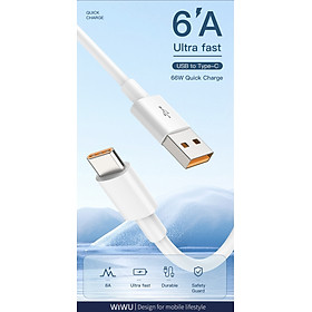 Mua Cáp sạc nhanh Wiwu USB A sang USB C G104 1 2m cho máy tính bảng  macbook  laptop sạc nhanh 66W  làm bằng TPE dẻo - Hàng chính hãng
