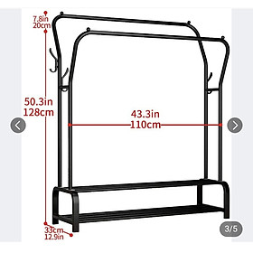Mua Kệ treo quần áo khung kim loại 2tầng cao cấp