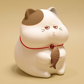 Mua Đèn Trang Trí Mèo Ôm Cá Đèn Ngủ Đổi Màu Quà Tặng_ Hàng chính hãng