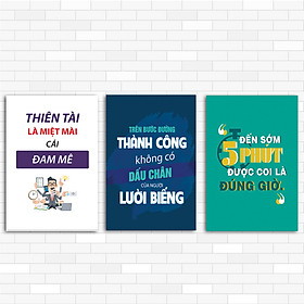 Mua Bộ 3 Tranh Canvas Slogan Tạo động lực văn phòng kết nối nhân viên  nhiều mẫu lựa chọn