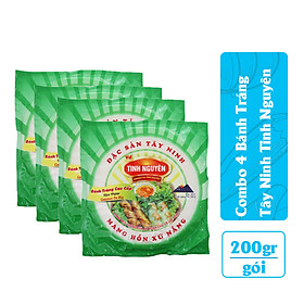 Bộ 4 Bánh Tráng Tây Ninh Tinh Nguyên 200g