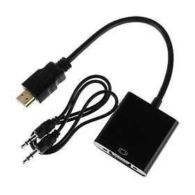 Cáp chuyển đổi HDMI sang VGA, HDMI to VGA có âm thanh (20cm)