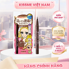 Bút Kẻ Mắt Nước Không Trôi Không Lem Kissme Heroine Make Nét Siêu Sắc Mãnh (3 Màu) - Màu Nâu