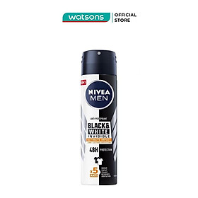 Hình ảnh Xịt Ngăn Mùi Nam Nivea Men Anti-Perspirant Black & White Invisible Ultimate Impact 150ml