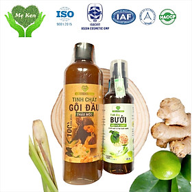 Combo Dầu Gội Thảo Mộc MẸ KEN 250ml & Tinh Dầu Bưởi Nguyên Chất MẸ KEN 100ml kích thích mọc tóc, ngăn ngừa gãy rụng, giảm nấm ngứa - Tặng kèm 1 khăn tắm