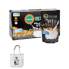 Lốc 20 túi Sữa đậu đen, hạnh nhân và óc chó Vegemil 190ml - Tặng 1 túi vải canvas