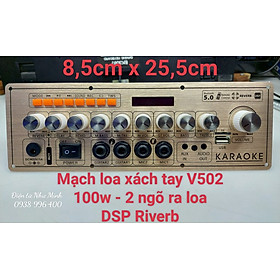 Mua Mạch Loa kéo V502 chuyên xách tay 2 ngõ ra loa 100w kích thước 8 5cm x 25 5cm