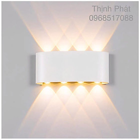 Mua ĐÈN TƯỜNG HẮT 2 ĐẦU 8 TIA - NGOÀI TRỜI  TRONG NHÀ