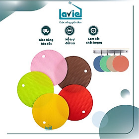 Mua Tấm lót nồi silicon cách nhiệt hình tổ ong chống nóng tiện lợi nhiều màu sắc