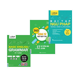 Combo Sách Ngữ Pháp Tiếng Anh Căn Bản (Bìa Xanh), Bài Tập Ngữ Pháp Tiếng Anh Căn Bản, 360 động từ bất quy tắc và 12 thì cơ bản trong tiếng Anh