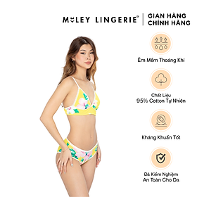 Bộ Đồ Lót Cotton Lụa Nature Wind Miley Lingerie - Họa tiết Vàng