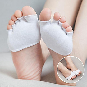 Băng Yoga Pilates Socks cho phụ nữ múa ba lê múa bông chống trượt chống trượt sock tập thể dục tập thể dục slipper chạy tay cầm khóa Color: E-White