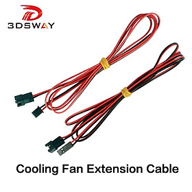 Bộ phận máy in 3DSWAY 3D Quạt làm mát Cáp nối dài 2pin XH2.54 Đường kết nối Kéo dài dây từ Nữ sang Nam 1M 2 mét Màu sắc: Cáp XH 1M 3 cái