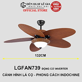 [GIẢM GIÁ SỐC] Quạt Trần Phong Cách Indochine Lê Gia LGFAN739 | Quạt Trần Đẹp - Hàng Nhập Khẩu