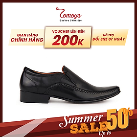 Giày tây nam chữ V đen TMN07201