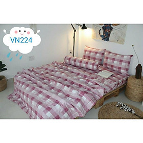 Bộ drap cotton 100% Khaly - 4 món ga m6 (nệm cao dưới 10cm)