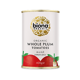 Cà chua mận bóc vỏ ngâm hữu cơ Biona 400g