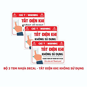 Mua Tem Nhắc Nhở Tắt Điện  Tem Nhựa Decal Dán Cảnh Báo Tắt Điện Khi Không Sử Dụng  An Toàn  Dán Lên Mọi Bề Mặt. Takyhome 5006