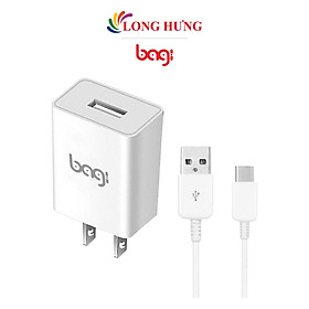 Combo cốc sạc Bagi 2A 1USB + Cáp USB Type-C 2.0 1.2m CB-C52n