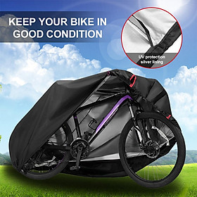 Bike Cover Outdoor Waterproof Bicycle Covers Rain Sun UV Dust Wind Proof with Lock Hole for Mountain Road Electric Bikes