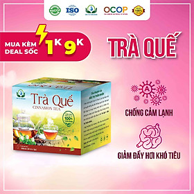 Trà Vỏ Quế hộp 30 Túi Lọc x 3Gram giúp chống cảm lạnh, đầy hơi, giảm mụn của Siêu Thị Thiên Nhiên