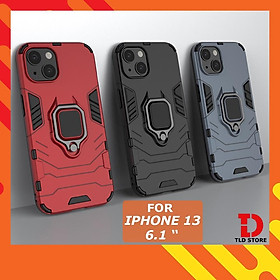 Ốp lưng cho iPhone 13 Pro Max iron - man chống sốc kèm nhẫn xoay chống xem video bảo vệ camera