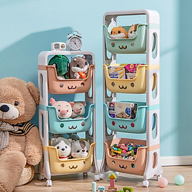 Mua Kệ đựng đồ 2 / 3 / 4 tầng có bánh xe đa năng để đồ chơi  gấu bông  đồ bỉm sữa cao cấp