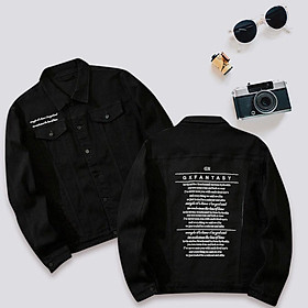 Áo khoác jean nam rẻ GX cực chất phong cách-A3001 - Đen