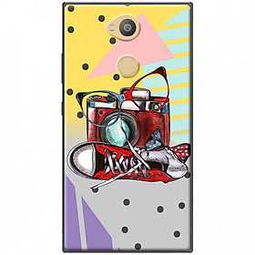 Ốp lưng dành cho Sony Xperia L2 mẫu Máy ảnh giày mắt kính