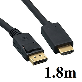 Mua Cáp chuyển Displayport sang màn hình cổng HDMI  DP ra HDMI dài 1m8 - Hàng Nhập Khẩu