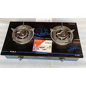 Mua Bếp gas đôi kính TAKA 120G cao cấp tiết kiệm gas  mâm đồng dày  kiềng gang - Hàng chính hãng