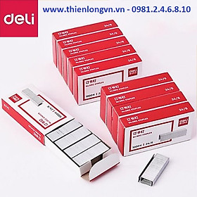 Lốc 10 hộp ghim dập 24/6 Deli - 0012N