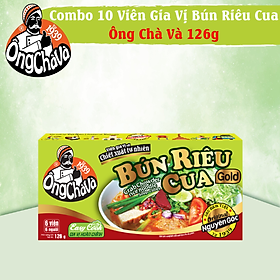 Combo 10 Hộp Viên Gia Vị Bún Riêu Cua Ông Chà Và 126g (Crab Chowder Rice Noodle Soup Cubes)