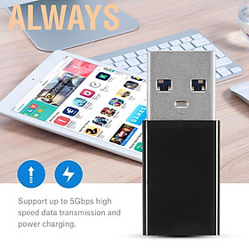 2pcs USB Male To Type-C Female OTG Data Charger