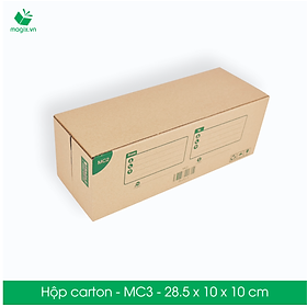 MC3 - 28.5x10x10 cm - 60 Thùng hộp carton đóng hàng