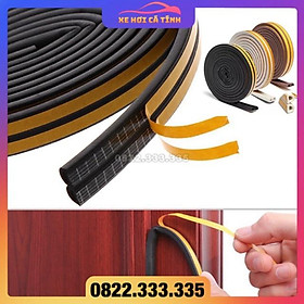 Mua 20M（10M*2) sẵn 3m Tự dính gioăng chữ D dành cho cửa  nhà  Dải cách âm Tránh va chạm Ron cửa lắp khe hở cửa