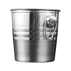 Ice Bucket with Handle  Portable Double Wall Insulated Comfortable Drink Tub Drink Buckets Beverage Tub for Home Bar Cocktail Parties