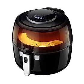 Nồi chiên không dầu điện tử 6.5L 1350W mặt kính, có tay đảo (Đen)