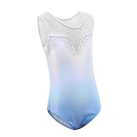 Girls Gymnastics Leotards Shiny Rhinestones Sparkling Athletic Clothes Costume