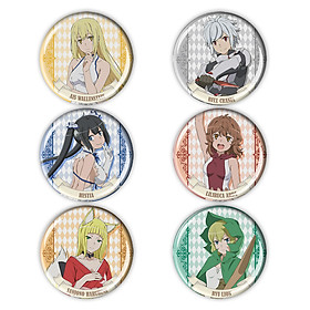 Set 6 cái Huy hiệu Anime Danmachi - Is It Wrong to Try to Pick Up Girls in a Dungeon? - Dungeon ni Deai wo Motomeru no wa Machigatteiru Darou ka - Hầm Ngục Tối