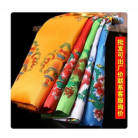 Mua khăn làm lễ vải làm lễ khăn choàng trang trí vải vật phẩm tây tạng hoạ tiết bát bửu bát bảo đem phong thủy 240cm * 43cm