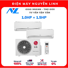 Mua Bộ multi LG 2 dàn lạnh 1 HP AMNQ09GSJB0 và 1.5 HP AMNQ12GSJB0 - Hàng Chính Hãng - Chỉ giao HCM