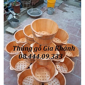 Mua Chậu gỗ ngâm chân - Chậu ngâm chân có hạt massage