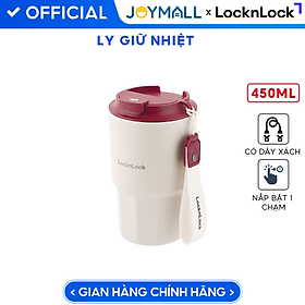 Ly Giữ Nhiệt LocknLock Vacuum Coffee 450ml LHC4340, Hàng Chính Hãng, Có Dây Xách, Nắp Bật - JoyMall