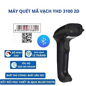 Mua Máy quét mã vạch Bluetooth YHD 3100 2D - Máy đọc mã vạch QRCODE kết nối Bluetooth  2.4G trên Điện thoại  Laptop - Hàng nhập khẩu