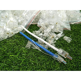 Mua Hạt Bấm Mạng Xuyên Thấu RJ45 Tiện Lợi và Kinh Tế  Dùng cho CAT5E và CAT6E( Túi 100 hạt)