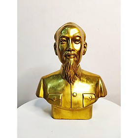 Mua Tượng Bác Hồ bằng đồng vàng nguyên chất mạ vàng 24k mcao 20cm
